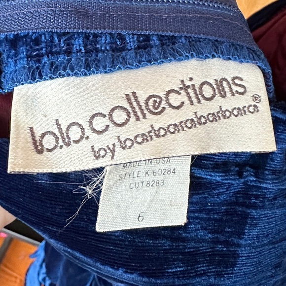 Vintage Inspired B.B. Collections by Barbara Barbara Crushed Velvet-like dress - Picture 3 of 3